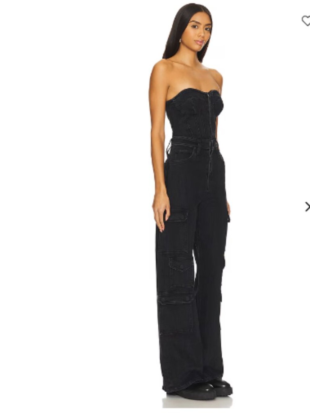 Hudson Jeans Women's Bustier Denim Cargo Jumpsuit